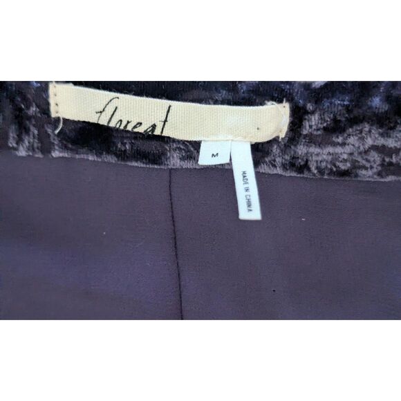 Anthropologie Floreat Whimsigoth Velvet Silk Blend Midi Slip Dress Purple M - Picture 5 of 8